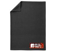 EVOCAMP Tapis ignifuge 40 x 32 cm - Tapis de protection résistant à la chaleur jusqu'à 982 °C en fibres pré-oxydées - Tapis de protection incendie pour bureau, cuisine, atelier et camping - Noir