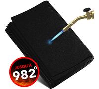 EVOCAMP Tapis Ignifuge 50x50 cm - Protection cheminée Anti-feu, Tapis de Protection pour Sol de Barbecue, Plaque Anti-feu, Couverture Anti-feu, Tapis de Protection Ignifuge - résiste à 982 °C