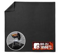 EVOCAMP Tapis ignifuge 60 x 60 cm - Tapis de protection résistant à la chaleur jusqu'à 982 °C en fibres pré-oxydées - Tapis de protection incendie pour bureau, cuisine, atelier et camping - Noir