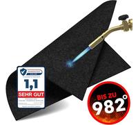 EVOCAMP tapis ignifuge 60x60 cm - protection cheminée anti-feu, tapis de protection pour sol de barbecue, plaque anti-feu, couverture anti-feu, tapis de protection ignifuge - résiste à 982 °C