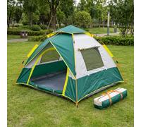 EVOCAMP Tente jetable pour 2 à 3 personnes, tente pop-up automatique avec montage rapide, imperméable, protection UV et moustiquaire, tente de camping spacieuse pour festival et parc, 210 x 200 x 150