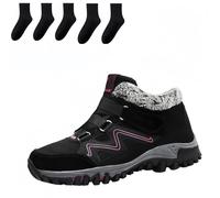 Evocomfort Shoes, Evocomfort Orthopedic Boots, EvoOrtho Winter ReliefShoes-Women's (Black + Red,40)