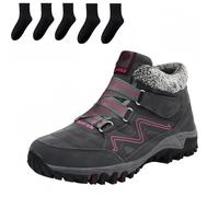 Evocomfort Shoes, Evocomfort Orthopedic Boots, EvoOrtho Winter ReliefShoes-Women's (Gray + Red,46)