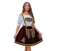 EvoEch Costume bavarois allemand pour femme pour fête costumée d'Halloween et fête à thème allemande de la bière, taille M
