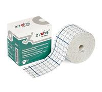 Evofis Fix Tape : Bande de Protection de Sport Pour la Peau en Tissu non Tissé Hypoallergénique et Respirante. Rouleau Blanc de 10 Mètres