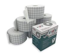 Evofis Fix Tape : Bande de Protection de Sport Pour la Peau en Tissu non Tissé Hypoallergénique et Respirante. 6 Rouleaux Blancs de 5cm x 10m.