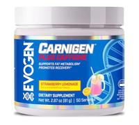 Evogen Carnigen Plus Limonade à la mangue | Poudre brûlante de graisse carnitine + caféine, tartrate de carnitine, acétyl-l-carnitine, rotate de carnitine, fumarate, biopérine | Limonade à la fraise