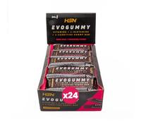 Evogummy Recovery Bar de HSN | Barre Énergétique | avec du Fruit Naturel, Récupérateur Musculaire : Glucides + Vitamines + Minéraux + Glutamine + Carnitine Tartrate, Parfum Fraise, 24 unités de 30g