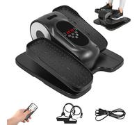 EVOLAND Mini Elliptique Électrique avec Télécommande, Écran LCD, 12 Vitesses Elliptique de Bureau, Corde de Résistance, Portable Exerciseur Pédale Elliptique pour Séniors, Bureau et Maison