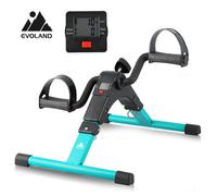 EVOLAND Mini Vélo D'Appartement à Pédale Pliable,Pédalier D'Appartement avec Résistance Réglable Pour Entraîner Jambes Bras