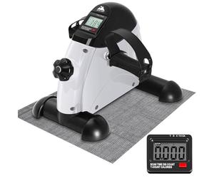 EVOLAND Mini Vélo d'Appartement, Pédale Statique Portable, Appareil d'exercice pour Les Jambes et Les Bras Travailler