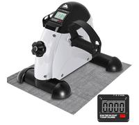 EVOLAND Mini Vélo d'Appartement, Pédale Statique Portable, Résistance Réglable, Ecran LCD Appareil, Appareil d'exercice pour Les Jambes et Les Bras Travailler