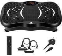 EVOLAND Plaques de vibration, machine d'exercice de fitness à vibration pour usage domestique, avec haut-parleur Bluetooth, 5 modes de programme, 2 bandes de résistance, entraînement de fitness par vibration, charge maximale de 150 kg (B)