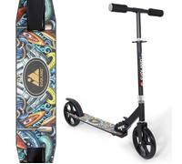 EVOLAND Trottinette Enfant 3 à 12 Ans Pliable,Cadre En Alliage D'aluminium et 3 Niveaux De Hauteur Réglables,Pour Garçons et Filles