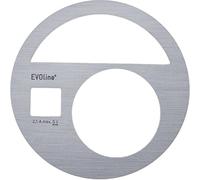 EVOline 159909128000 Panneau décoratif effet acier inoxydable Circle80