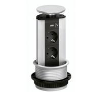 Evoline® Élément De Prise Encascade Port USB Couvercle Couleur Argent