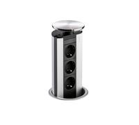 Evoline Port 2, Rétractable Élément Prise de Courant, Avec Schuko, Couvercle Ed