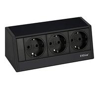 EVOline R-Dock 159800014900 Élément de prise 3 prises Schuko Noir