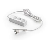 Evoline Triple Prise De Table Avec Fiche Plug L 3000 Mm, Blanc