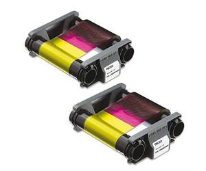 Evolis Badgy CBGR0100C Lot de 2 Rubans colorés pour Badgy100 et Badgy200