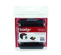 EVOLIS Badgy Ruban couleur YMCKO pour 100 impressions + 100 cartes PVC épaisses (0,76 mm)