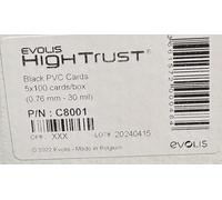Evolis Lot de 500 cartes en plastique rigide, noires (C8001)