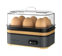 Evoloop - Marmite à oeufs rapide électrique, capacité de 6 œufs, doux, moyen, bouilli, braconnier, avec arrêt automatique, sans BPA