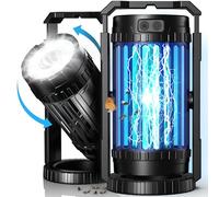 Evolpol Piège à moustiques électrique rechargeable 4 en 1 pour extérieur et intérieur, 5000 mAh, 4200 V avec lumière LED à suspendre, piège à mouches portable pour terrasse, camping, jardin, pêche