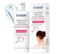 Evolsin® Lotion psoriasis & eczéma pour le cuir chevelu et le corps - pour les peaux irritées, sèches I Cicatrise & soulage les démangeaisons