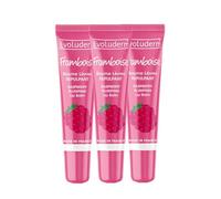 EVOLUDERM - Baume Lèvres Repulpant Framboise - Lot de 3 x 15ml - 98% d'Ingrédients d'Origine Naturelle