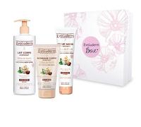 Evoluderm - Box Cocooning Délice de Karité - Gommage Corps Hydratant + Lait Corps Hydratant + Crème Mains Hydratante - Formules d'Origine Naturelle - Fabrication Française