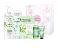 EVOLUDERM - Coffret Cadeau 100% Aloe Vera - 5 produits - Origine Naturelle - Végan - Made in France - Box Flower - Idée Cadeau - Idéal cadeau Noël, Anniversaire, Fête des Mères