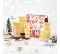 EVOLUDERM - Coffret Cadeau Bain Femme - Soins Corps & Cheveux au Monoï de Tahiti - 5 Produits - Végan - Idée Cadeau - Coffret Cadeau Noël - Anniversaire - Fête des Mères (Rosèa)