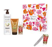 EVOLUDERM - Coffret Cadeau Corps Argan - 3 produits + Crème Mains OFFERTE - Végan - Made in France - Idée Cadeau - Idéal cadeau de Noël, Anniversaire, Fête des Mères (Rosèa)