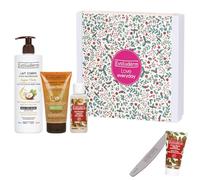 EVOLUDERM - Coffret Cadeau Corps Argan - 3 produits + Crème Mains OFFERTE - Végan - Made in France - Idée Cadeau - Idéal cadeau de Noël, Anniversaire, Fête des Mères (Cocooning)