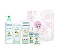 EVOLUDERM - Coffret Cadeau Corps & Cheveux Douceur d’Amande - 5 produits - Ingrédients d’Origine Naturelle - Végan - Made in France - Idée Cadeau (Flower)