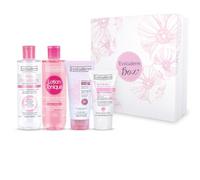 EVOLUDERM - Coffret Cadeau Femme - Soins Visage - Peaux Sensibles - 4 Produits - Box Flower- Idéal cadeau de Noël - Anniversaire - Fête des Mères - Végan - Fabrication Française