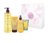 EVOLUDERM - Coffret Cadeau Monoï Corps - 4 produits - Ingrédients d’Origine Naturelle - Végan - Made in France - Idée Cadeau - Idéal cadeau de Noël, Anniversaire, Fête des Mères (Flower)