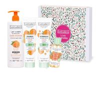 EVOLUDERM - Coffret Cadeau Visage & Corps 100% Carotte - 4 produits - Ingrédients d’Origine Naturelle - Végan - Fabrication Française - (Cocooning)