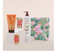 EVOLUDERM -Coffret Corps Argan Divin - Crème Mains Offerte - Gel Douche - Gommage Corps - Box Jungle