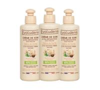 EVOLUDERM - Crème de Soin Ultra-Réparatrice Délice de Karité - 200ml - 97% d'Ingrédients d'Origine Naturelle - Lot de 3 x 200ml