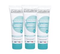 EVOLUDERM - Crème Pieds Nourrissante - 125 ml - Végan - Fabrication Française - Lot de 3 x 125ml