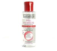 EVOLUDERM - Eau Micellaire Démaquillante Peaux Réactives, Sujettes Aux Rougeurs - 100 ml - 93% d'Origine Naturelle - Végan - Fabrication Française