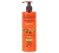 EVOLUDERM - Gel Douche Crémeux Argan Divin - 500 ml - 95% d'Origine Naturelle - Végan - Fabrication Française