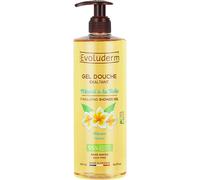 EVOLUDERM - Gel Douche Exaltant Monoï à la Folie - 500 ml - 95% d'Origine Naturelle - Végan - Fabrication Française