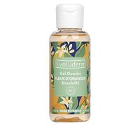 EVOLUDERM - Gel Douche Fleur D’Oranger Ensoleillé - 100 ml - 96% d'Origine Naturelle - Végan - Fabrication Française