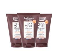 EVOLUDERM - Gel Nettoyant Tonifiant Homme - 100 ml - 97% d’Origine Naturelle - Végan - Fabrication Française - Lot de 3 x 100ml