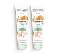 EVOLUDERM - Gommage Bonne Mine Carotte - 150 ml - 94% d’Ingrédients d’Origine Naturelle - Végan - Fabrication Française - Lot de 2 x 150 ml
