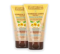 EVOLUDERM - Gommage Corps Exaltant Monoi à la Folie - 150 ml - 93% d’Origine Naturelle - Végan - Fabrication Française - Lot de 2 x 150 ml