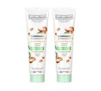 EVOLUDERM - Gommage Nourrissant Huile D’Argan - 150 ml - 97% d’Origine Naturelle - Végan - Fabrication Française - Lot de 2 x 150 ml